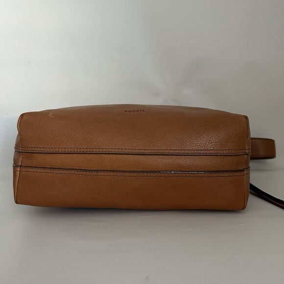 Fossil Maya Large Hobo Brown Cow Hide Leather Crossbody Bag ZB7617 - Picture 4 of 14